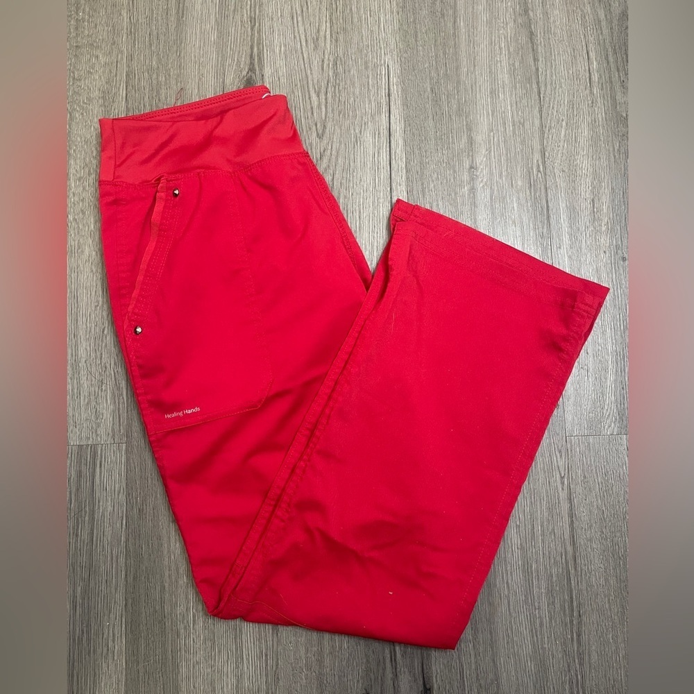 Healing Hands Red WoMen's Vibrant Red Scrub Pants